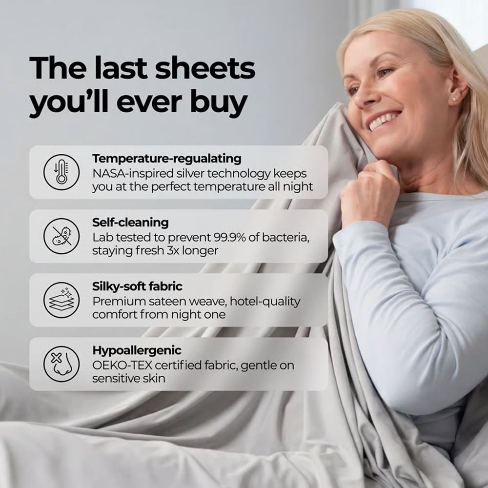 Silver Comfort Sheets Set